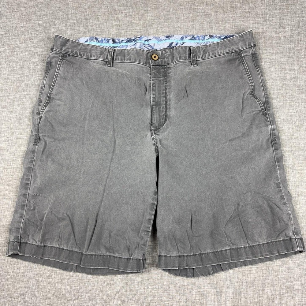 Tommy Bahama Boracay Chino Shorts Mens 40 Gray Tencel Stretch Cotton